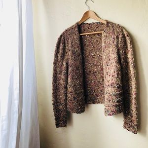 Vintage popcorn knit cardigan